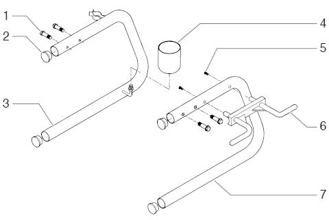 550xc Skid Assembly Diagram and Parts List for 550XC  Titan Paint Sprayer