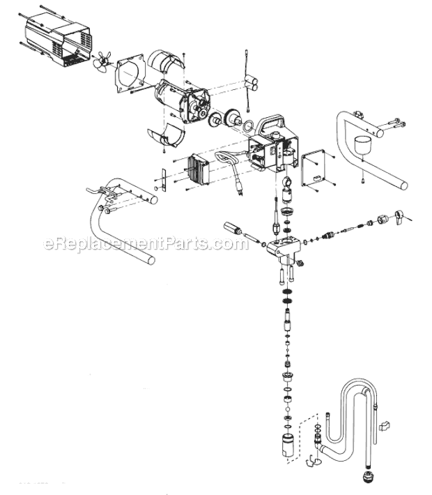 Main Assembly Diagram and Parts List for 440I 700-3000 Titan Sprayer