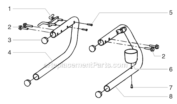 Stand Assembly Diagram and Parts List for 440I 700-3000 Titan Sprayer
