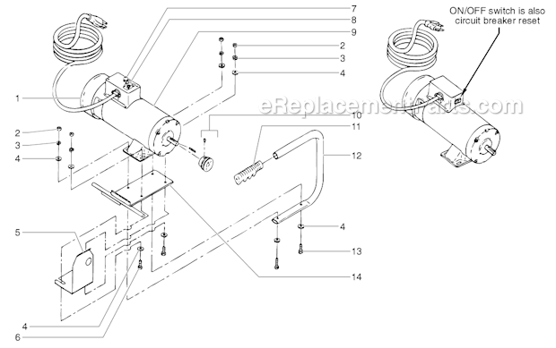 Electric Convertokits Diagram and Parts List for 6900XLT 448-305 Titan Sprayer