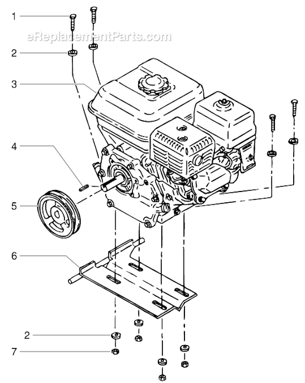 Gas Convertokit Diagram and Parts List for 6900XLT 448-305 Titan Sprayer