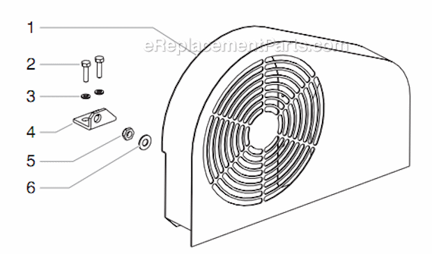 Belt Guard Assembly Diagram and Parts List for 6900GHD 448-606 Titan Sprayer
