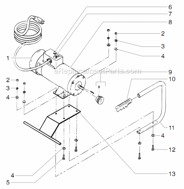 Dc-Electric Convertokit Diagram and Parts List for 6900GHD 448-606 Titan Sprayer