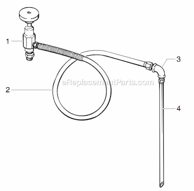 Heavy Duty Outlet Assembly Diagram and Parts List for 6900GHD 448-606 Titan Sprayer