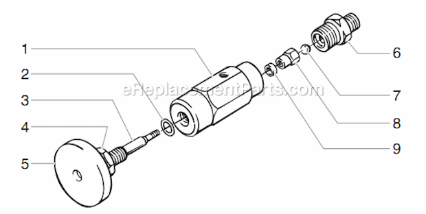 Heavy Duty Bleed Valve Assembly Diagram and Parts List for 6900GHD 448-606 Titan Sprayer