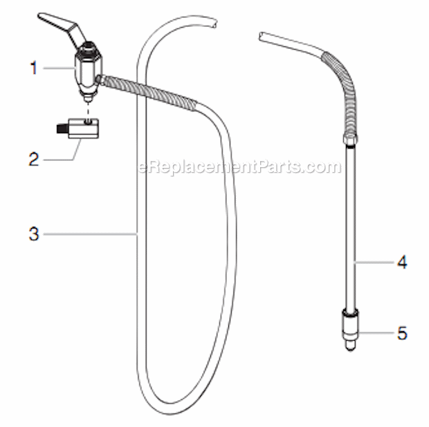 Bleed Hose Assembly W/Valve Diagram and Parts List for 8900XLT 449-315 Titan Sprayer
