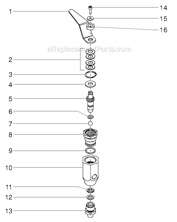 Bleed Valve Assembly Diagram and Parts List for 12000XLT 459-315 Titan Sprayer