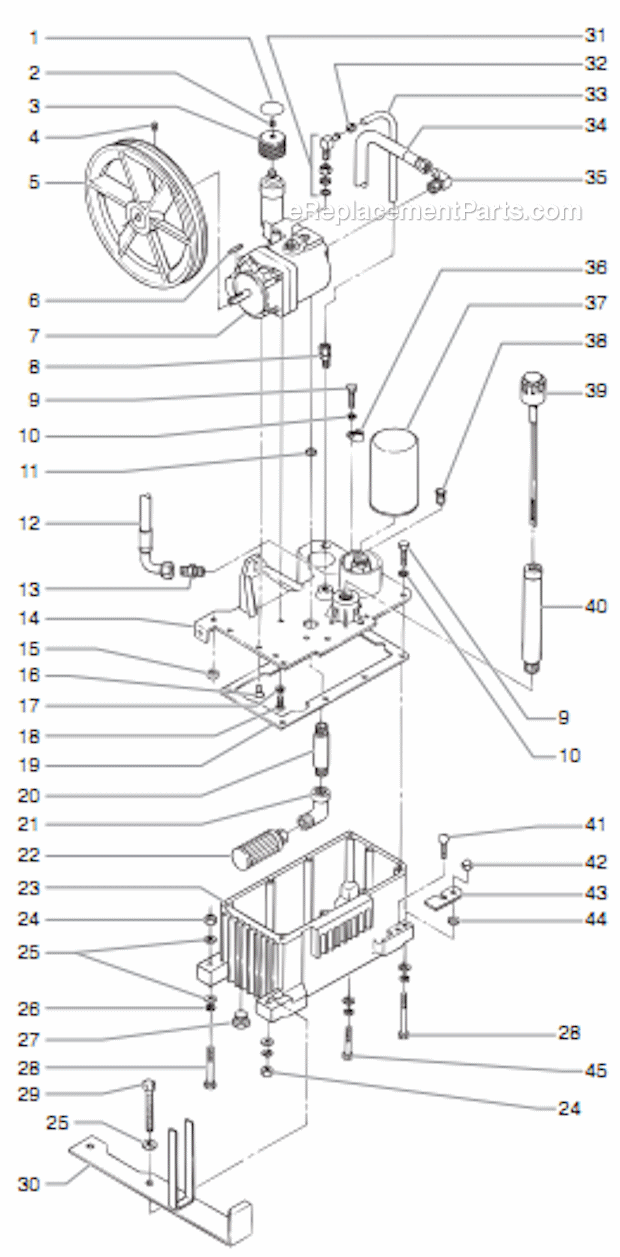 Hydraulic System Diagram and Parts List for 12000XLTDI 459-355 Titan Sprayer