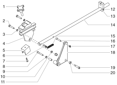 Powrliner 2800 Gun Holder Assembly (P/N 779-276) Diagram and Parts List for 2800  Titan Paint Sprayer