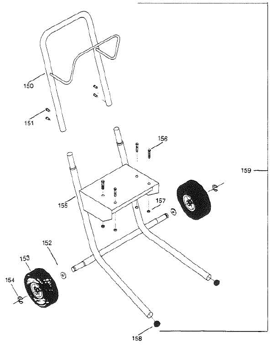 Elite G55 Frame Diagram and Parts List for ELITE-G55  Titan Paint Sprayer