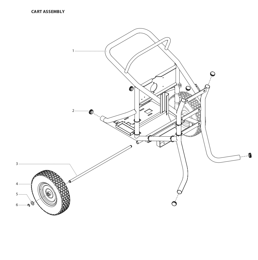 Hydra X (4540, 7230) Cart Assembly Diagram and Parts List for 4540-7230 Hydra X Titan Paint Sprayer