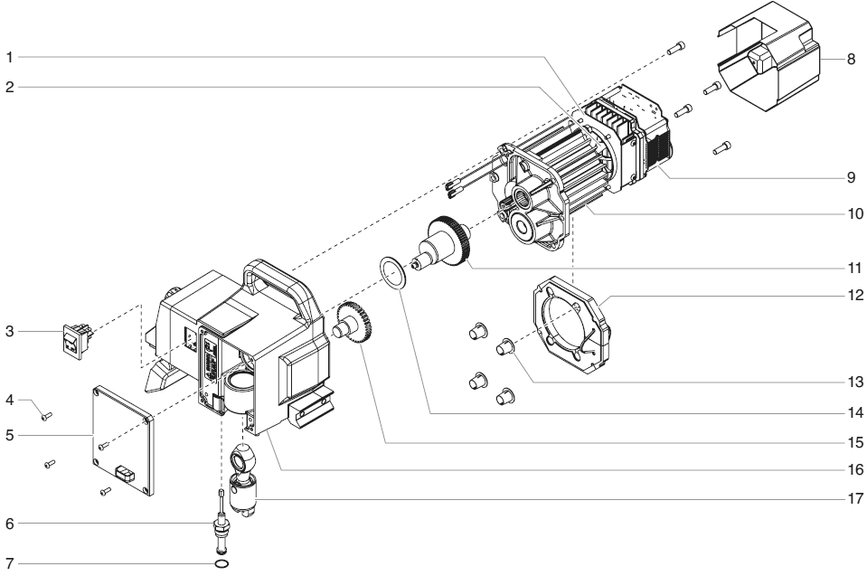740ix Digital Drive Assembly Diagram and Parts List for 740IX digital Titan Paint Sprayer