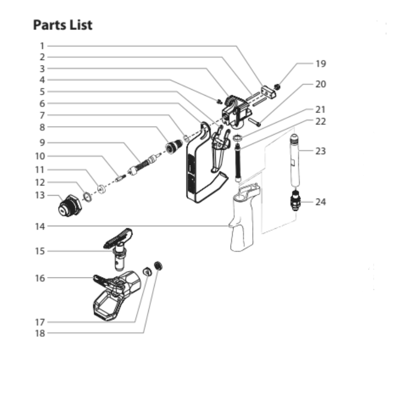 Diagram Diagram and Parts List for LX-80 Platinum Titan Sprayer