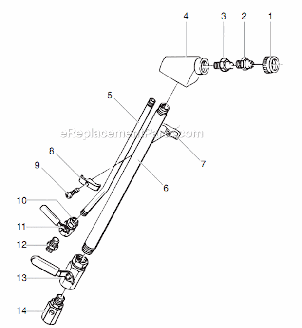 Pole Guns/Mastic/Air Atomizing Diagram and Parts List for 15:1 515-597 Titan Sprayer