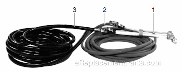 Pole Gun Assembly Diagram and Parts List for 15:1 515-597 Titan Sprayer
