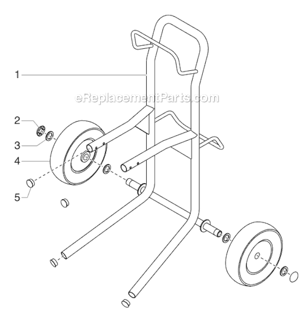 High Rider Cart Assembly Diagram and Parts List for 540IX 700-134 Titan Sprayer