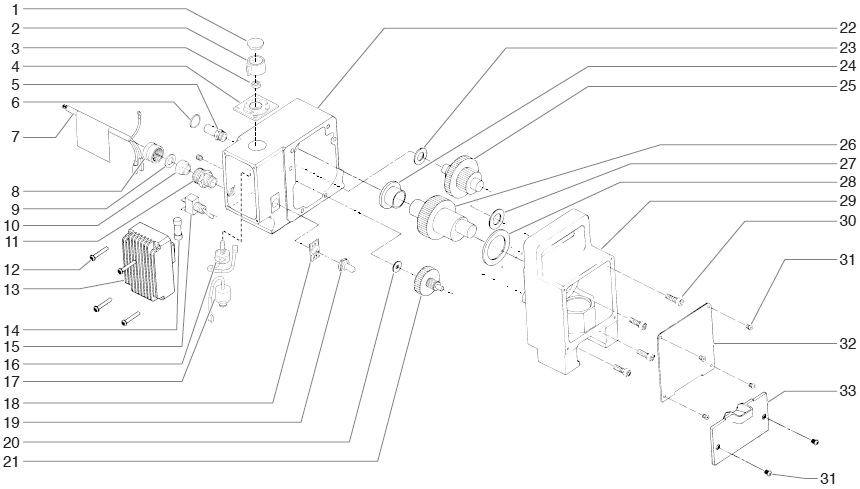 440xc Gear Box Assembly Diagram and Parts List for 440XC  Titan Paint Sprayer