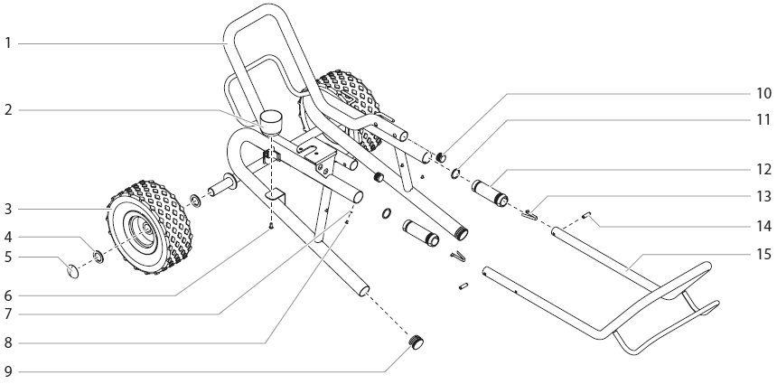 Impact 840 Low Rider Cart (P/N 805-289a) Diagram and Parts List for 840  Titan Paint Sprayer
