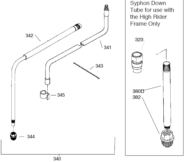 Epic 660hpx Syphon Assembly Diagram and Parts List for 660HPX  Titan Paint Sprayer