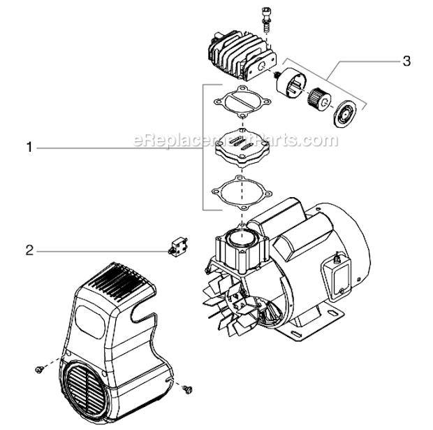 Air Compressor Diagram and Parts List for 300DD  Titan Sprayer