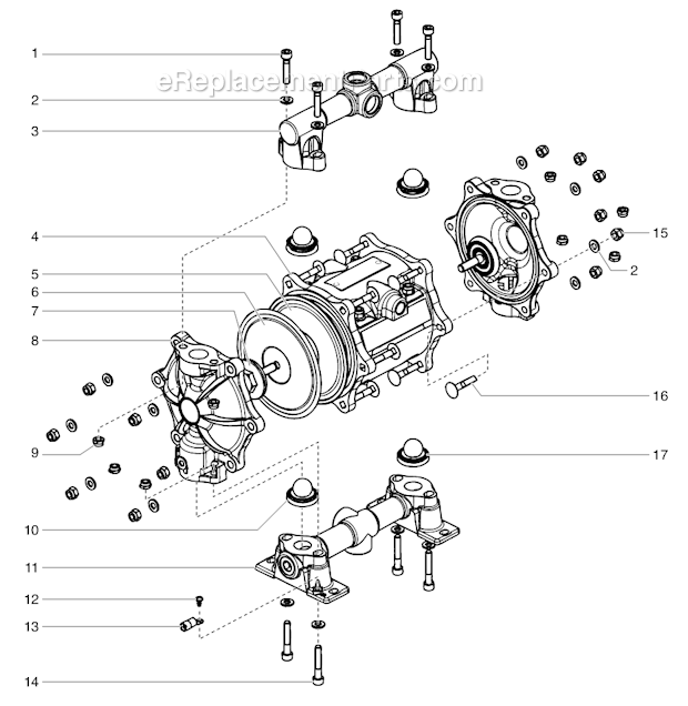 Fluid Pump Diagram and Parts List for 300DD  Titan Sprayer