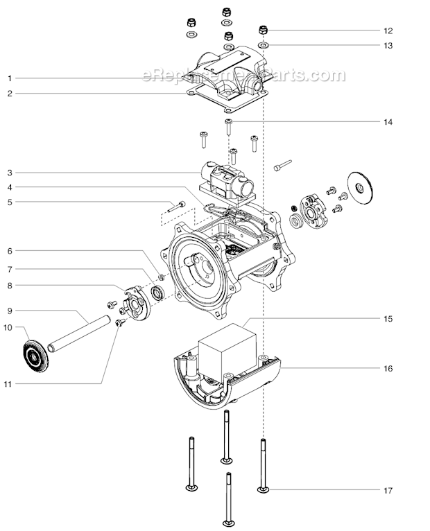 Motor (P/N 600-422) Diagram and Parts List for 300DD  Titan Sprayer