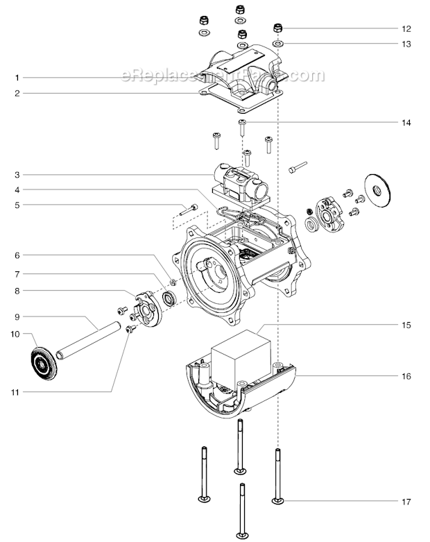 Fluid Pump Diagram and Parts List for 600DD  Titan Sprayer