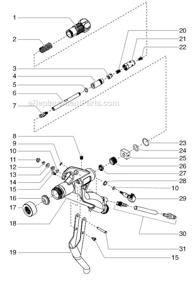 Motor Diagram and Parts List for 600DD  Titan Sprayer