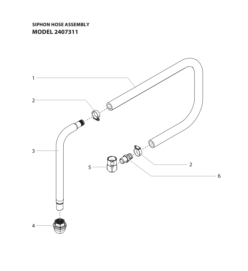 Elite 4500 Siphon System Diagram and Parts List for ELITE-4500  Titan Paint Sprayer