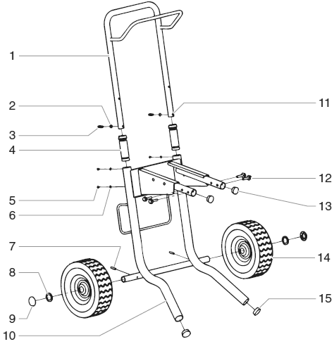 640i High Rider Assembly (P/N 704-236) Diagram and Parts List for 640I  Titan Paint Sprayer