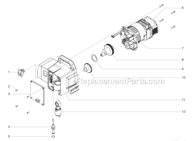 Drive Assembly Diagram and Parts List for 640IX 765-3035 Titan Sprayer