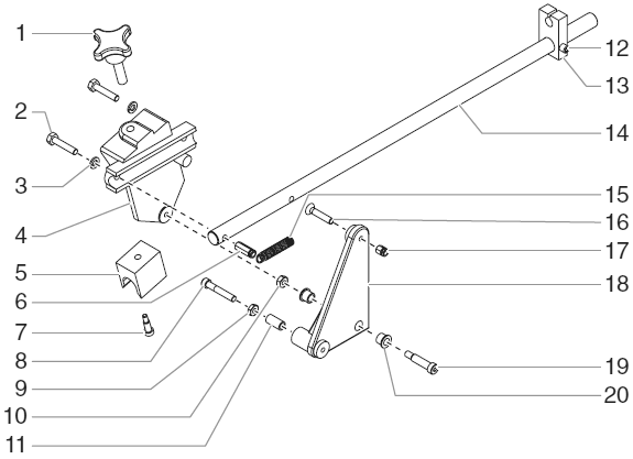 Linecrew 750 Gun Holder Assembly (P/N 0509171) Diagram and Parts List for 750  Titan Paint Sprayer