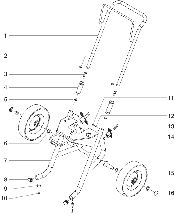 Epx2555 Advantage Series Upright Cart Assembly Diagram and Parts List for EPX2555 Advantage Series Titan Paint Sprayer