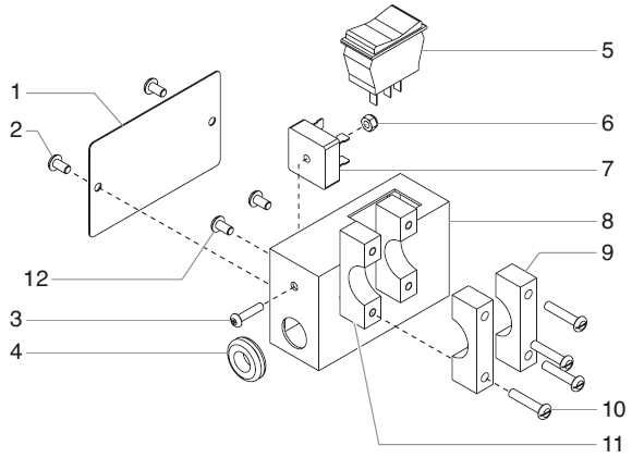 Powrliner 6900xlt Sp Forward/Reverse Switch Assembly Diagram and Parts List for 6900XLT POWRLINER Titan Paint Sprayer
