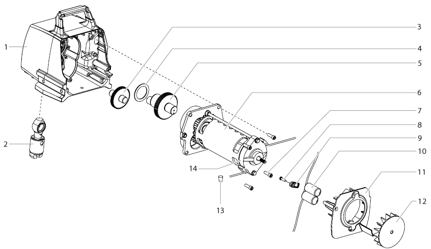 Drive Assembly Diagram and Parts List for MULTIFINISH440  Titan Paint Sprayer