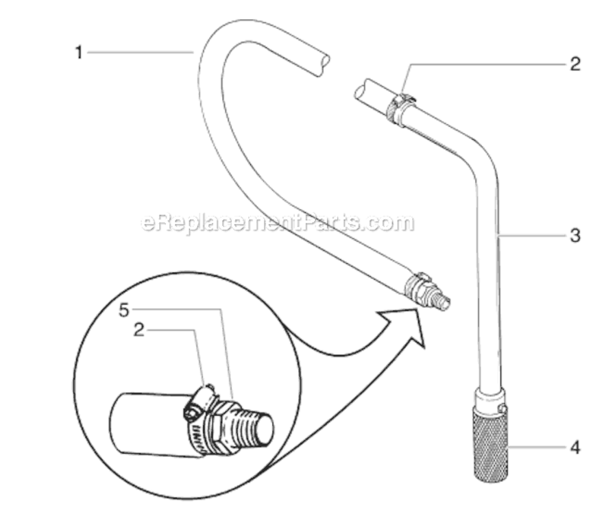 Siphon Hose Assembly Diagram and Parts List for 6900 759-695 Titan Paint Sprayer