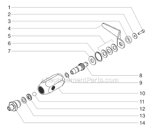 Bleed Valve Assembly Diagram and Parts List for 6900SF 600-161 Titan Sprayer