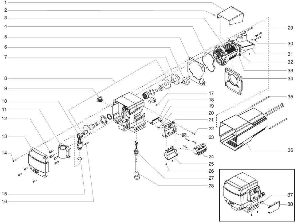840ix Digital Drive Assembly Diagram and Parts List for 840IX digital Titan Paint Sprayer