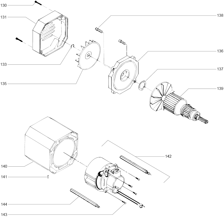 660xc Motor Assembly Diagram and Parts List for 660XC  Titan Paint Sprayer