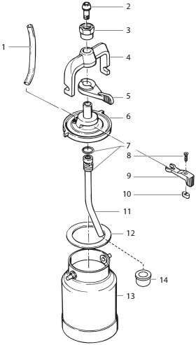 Capspray Maxum Elite Cup Assembly Diagram and Parts List for CAPSPRAY-MAXUMELITEHVLP  Titan Sprayer
