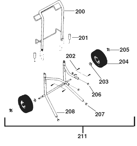 Epic 660hpx High Rider Frame Assembly Diagram and Parts List for 660HPX  Titan Paint Sprayer