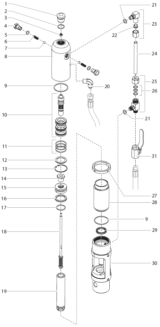 Powrtwin 6900 Plus Di Hydraulic Motor Diagram and Parts List for 6900 Plus DI Titan Paint Sprayer