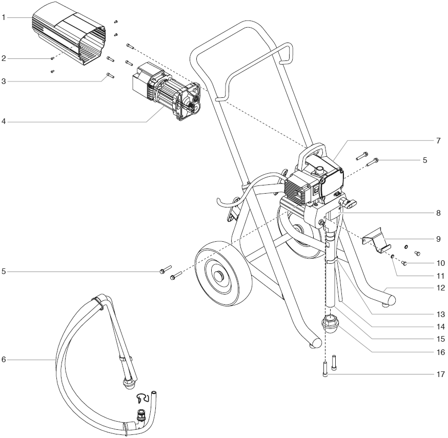 Epx2355 Advantage Main Assembly Diagram and Parts List for EPX2355 Advantage Series Titan Paint Sprayer