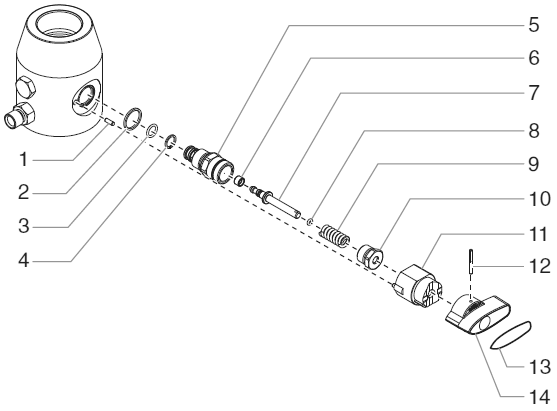 Lcx 130 Prime/Spray Valve Assembly (P/N 0507690) Diagram and Parts List for LCX130  Titan Paint Sprayer