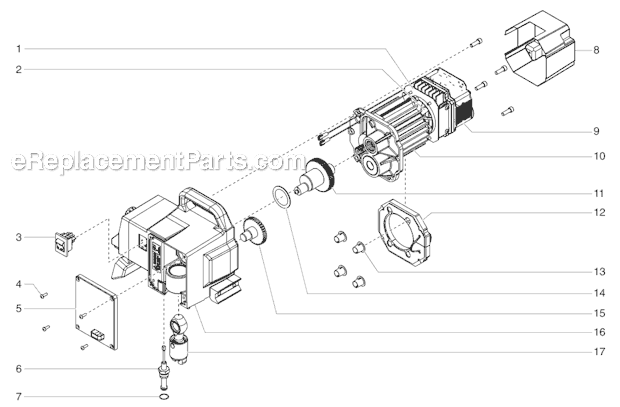 Drive Assembly Diagram and Parts List for 740IX 800-1030 Titan Sprayer