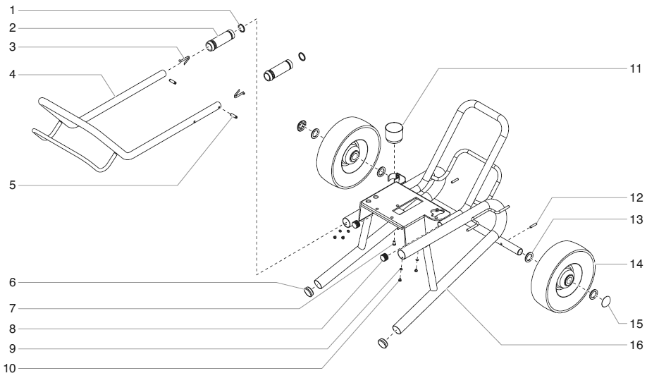 Epx2455 Advantage Series Low Boy Cart Assembly Diagram and Parts List for EPX2455 Advantage Series Titan Paint Sprayer
