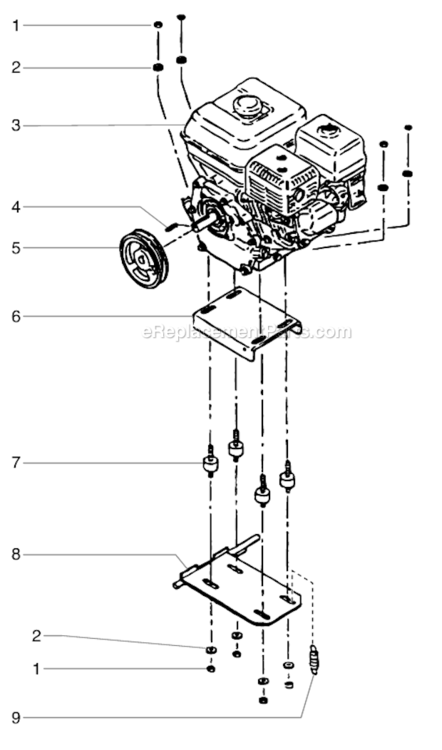 Gas Convertor Kit Diagram and Parts List for 4900XLT 759-490 Titan Paint Sprayer