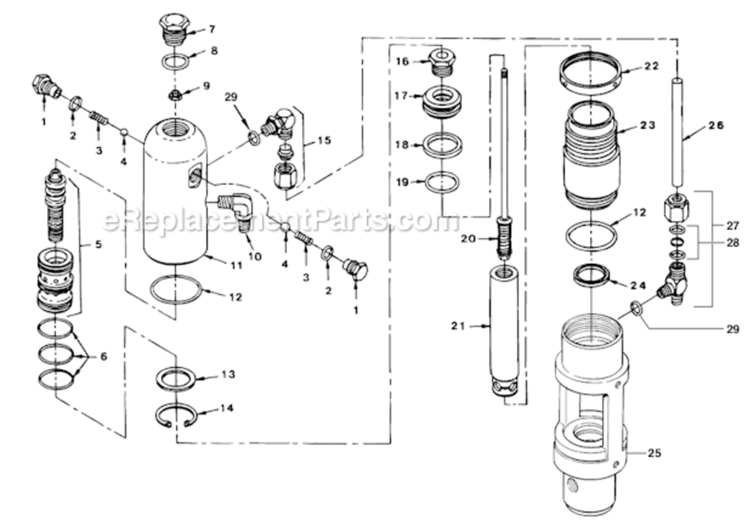 Fluid Section Diagram and Parts List for 4900XLT 759-492 Titan Paint Sprayer