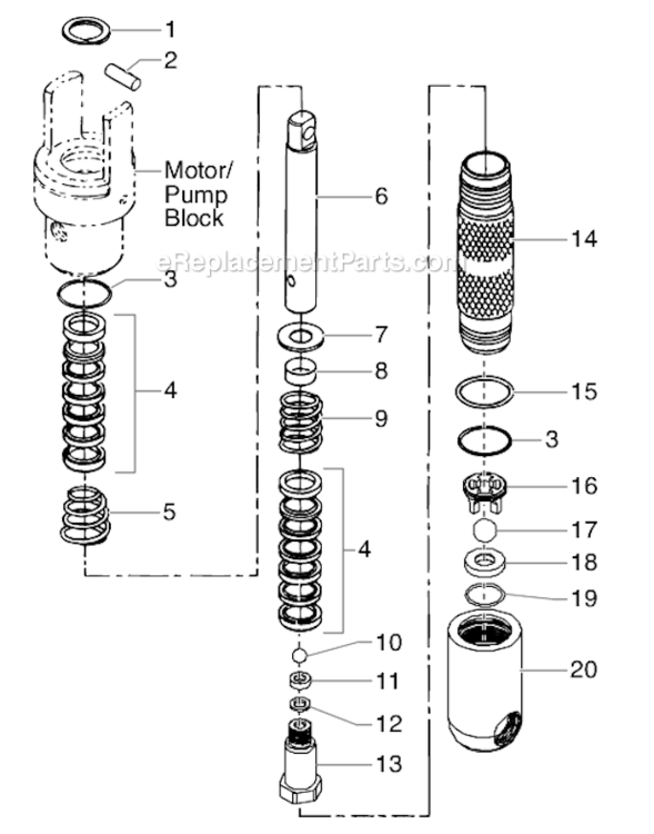 Filter Assembly Diagram and Parts List for 4900XLT 759-492 Titan Paint Sprayer
