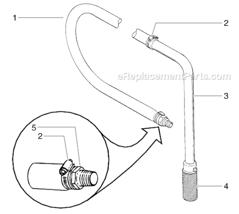 Bleed Hose Assembly W/Valve Diagram and Parts List for 4900XLT 759-492 Titan Paint Sprayer